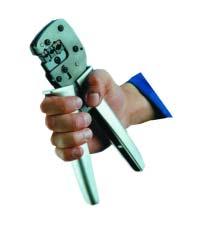 General Hand Tool Types Revised: April 2010 PEZ 100 539717-1 - Base Tool without Die-set 1579000-1 - Base Tool without Die-set Long Handles Interchangeable Dies Flap type terminal locator Straight