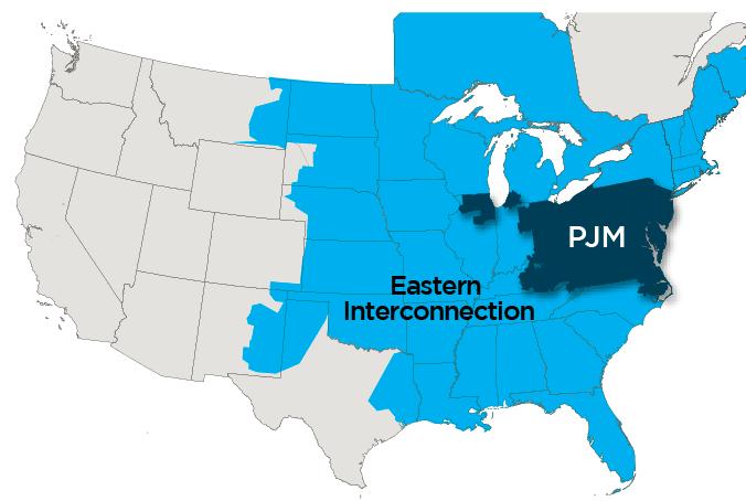 PJM in the Eastern Interconnection Key Statistics Member companies 960+ Millions of people served 61 Peak load in