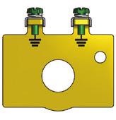SWITCH HINGED STAINLESS STEEL LOCKOUT BRASS EARTH CONTINUITY PLATE (ECP) HKHGP12M20 GROUND PLATE,