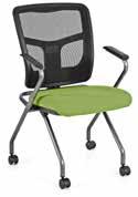 Mesh Back with Black Fabric Seat and Titanium frame. Model No.