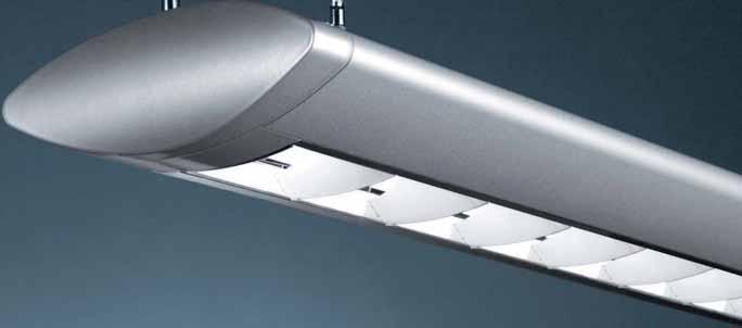Ovation 65 Fluorescent, Linear T5 direct / indirect and accent lighting All modules are interchangeable for maximum flexibility Low glare and low brightness controllers for minimal glare Contoured