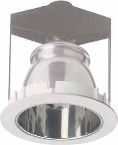 Performance Cones Darklight Reflector Low glare 40º cut off 100w LV or 35/70w CMI/CDM-T lamp options Complementary wallwashers with identical ceiling aperture CMI/CDM-T versions offer long lamp life