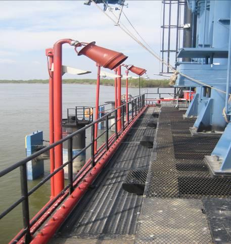 The jetty is equipped with Four foam generators GPS- 600 (ГПС-600) placed on its perimeter, having a capacity of 42 l/s; A system to create a