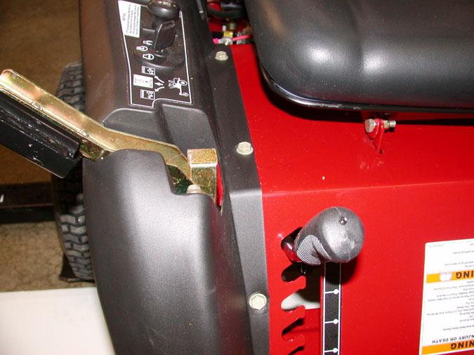 lever and reverse safety switch. Under or attached to the right side console there is neutral switch, key switch, reverse safety switch, and pto switch. 13