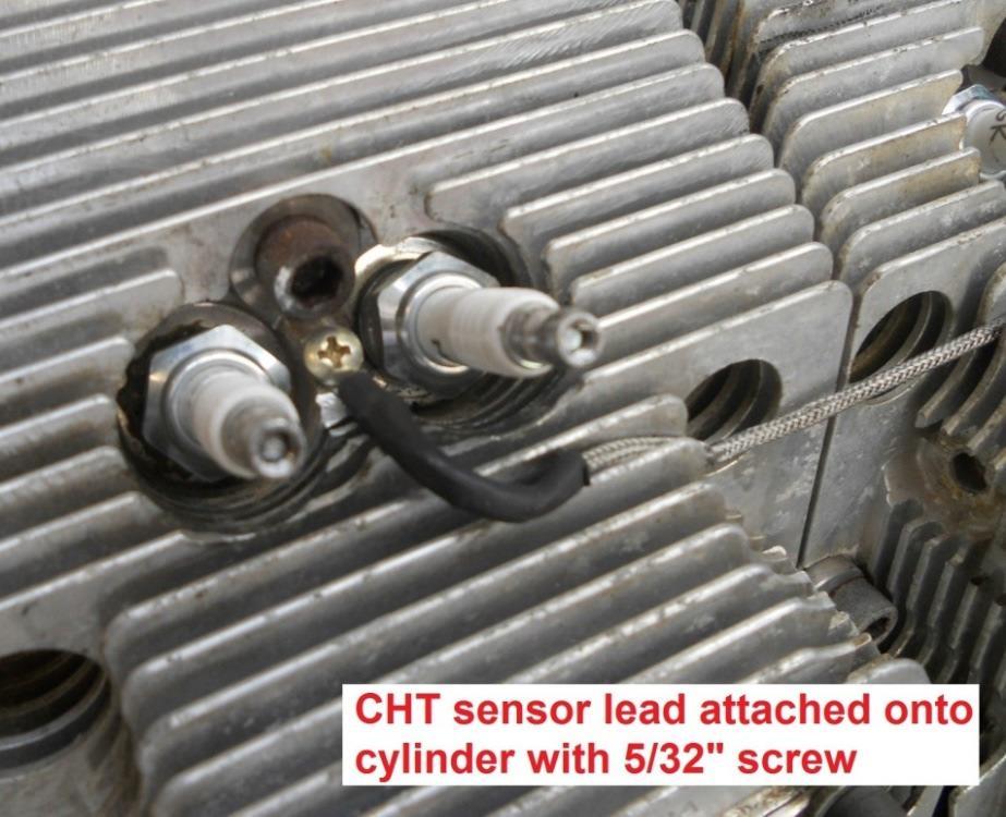 Figure 24. CHT Terminal Installation + Figure 25. CHT sensor between plugs. 4.8.6 Exhaust Gas Temperature Gauge Exhaust gas temperature (EGT) probes are to be fitted to each cylinder.