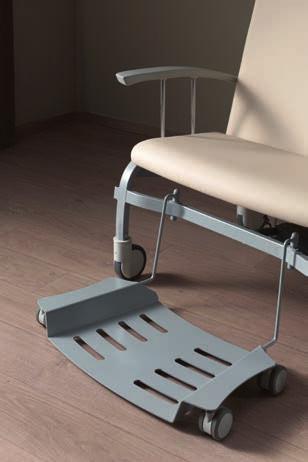 The electrically tiltable backrest and the high-quality upholstery materials guarantee an