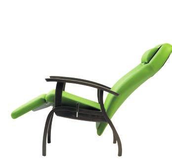 - The Fero relax chair Ergo-line has a handle with similar function on both left and right sides of the chair. The handle is very easy to use in either a forward or backward direction.