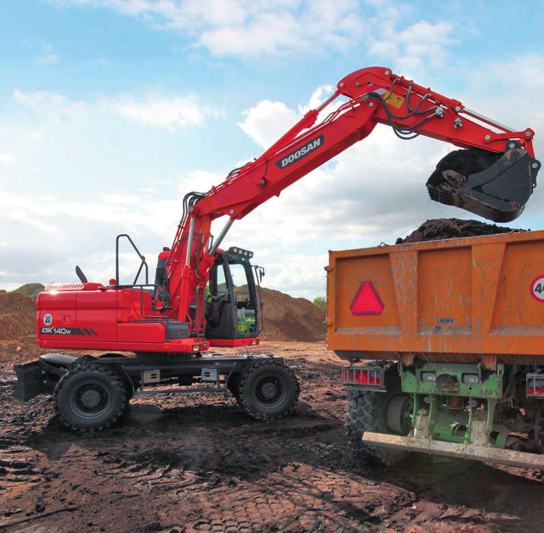The undercarriage provides excellent stability and durability. It is designed to excel in tough working environments.