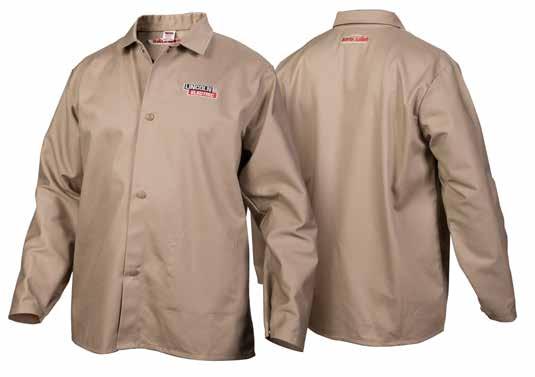 WELDING GEAR» RED LINE APPAREL Traditional FR Cloth Jacket Khaki The Ideal Light Duty Welding Jacket Crafted from 100% flame-retardant