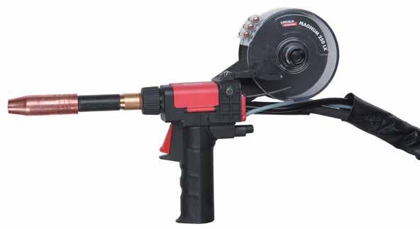 GUNS AND TORCHES» SPOOL GUNS / PUSH PULL GUNS Magnum 250LX Spool Gun Professional Grade Durability and Performance Adjust wire speed remotely at the gun for fewer trips back to the power source