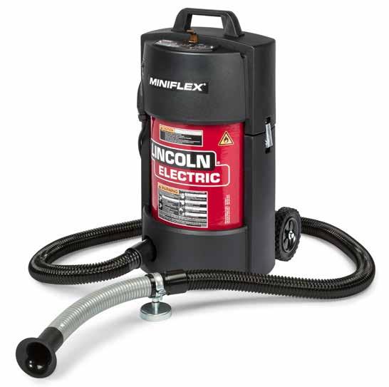 WELD FUME CONTROL Miniflex Industry-Leading Portability and Ease of Use High vacuum system designed for confined and hard-to-reach spaces Ideal for light duty welding applications Start/Stop sensor