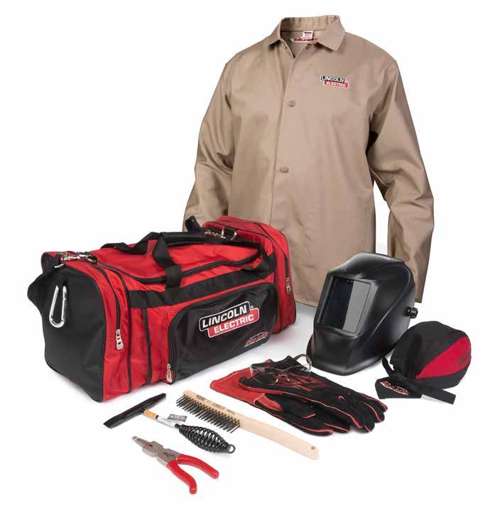 EDUCATION SOLUTIONS Standard Welding Gear Ready-Pak Start Your Career Off Right Features Traditional FR Cloth Jacket and VIKING 1840 Black Helmet Long lasting quality Comfortable and stylish Order
