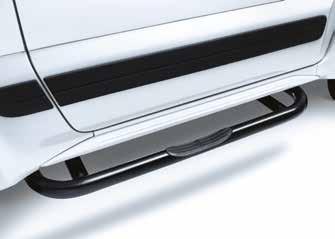 running board set with integral rubber strips