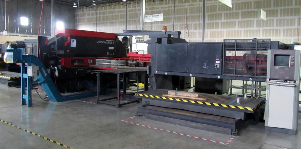 AMADAN 04PC CNC Control, sn:aa570374 AMADA Vipros 357 33 Ton CNC Turret Punch Press Cell with Auto Load & Unload, 58 Station Turret, Auto Index, Roller Ball Table, 50 x 7 Travels, AMADA LA-410H 4 x