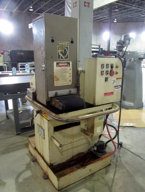 Belt Sander with Coolant System, Air Knife & Controls, sn:4083 36 CEMCO Model 37-CMW Pass-Thru