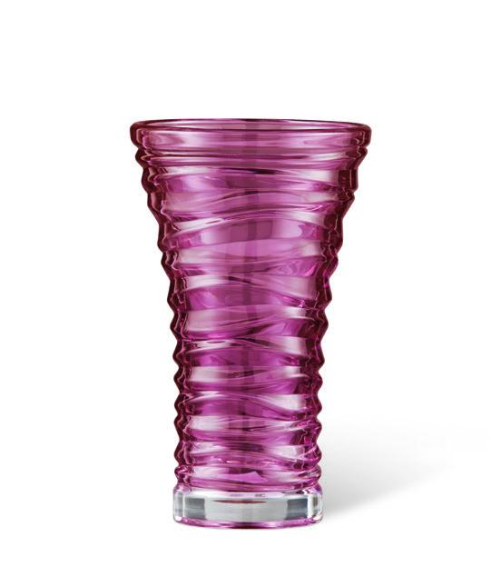 ) BS 1612A C. 20% OFF PINK SWIRL GLASS VASE 4 3 / 4 " dia.