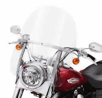 126 DYNA Windshields A. DETACHABLE TALL WINDSHIELD SWITCHBACK Get maximum protection from the wind.