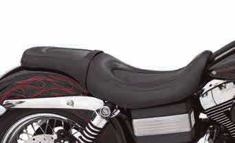 FXD and FXDB models require separate purchase of Seat Bumper Kit P/N 51653-06, Passenger Footpegs and Passenger Footpeg Mounting Kit P/N 50210-06. Seat width 11.0"; passenger pillion width 5.0". 52359-97 Fits 96-03 Dyna models.