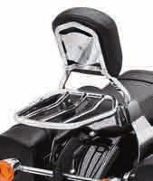 144 DYNA Backrests & Racks A. CUSTOM TAPERED SPORT LUGGAGE RACK* Smooth sweeping curves and the brilliant chrome or gloss black finish define the look of this Sport Luggage Rack.