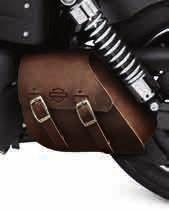 Fits with Detachable or Rigid-Mounted Sissy Bars and Luggage Racks. (Will not fit FXDWG or FXDF models equipped with Detachable Sideplates.) 90126-00A Primed. 90126-00DH Vivid Black. D. COLOR-MATCHED HARD SADDLEBAGS VIVID BLACK SHOWN E.