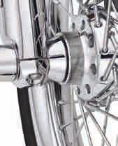 (Does not fit FXDWG.) H. FRONT WHEEL SPACER KIT CHROME There s always more room for chrome with these highlypolished Chrome Wheel Spacer Kits.