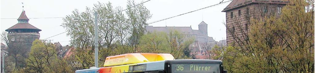 DE hybrid city bus being tested on Nuremberg's No.