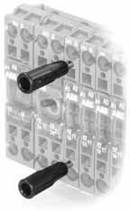 Variety of connections R00 relays and optocouplers are available with both screw terminals or spring terminals. 0.2 to 2.5 mm² 0.