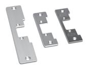 875" square corner faceplate. Stainless steel finish standard* One 4.875" radius corner faceplate. Aluminum finish standard* One 7.9375" radius corner faceplate.