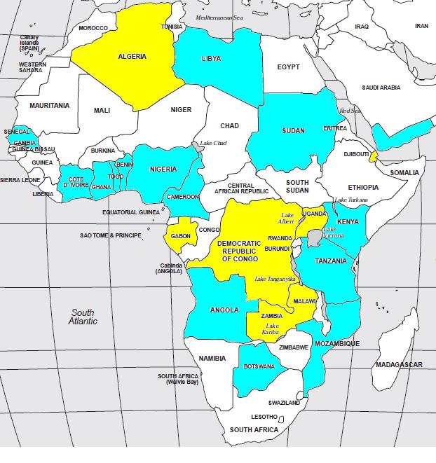 Export Reference List Algeria (O&G Utility) Libya Sudan Djibouti (Utility) Ivory Coast Senegal Togo Benin Ghana Burkina Faso Nigeria Cameroun