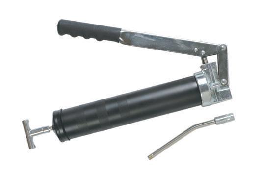 Professional lever grease guns extremely reliable, also with high-pressure applications precisely worked piston, no need of additional sealings made of precision steel, robust and durable safe grip