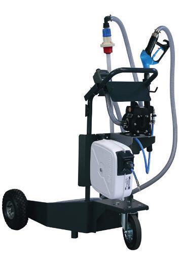 Mobile dispenser for AdBlue fully compatibles with Urea/AdBlue solutions Directflo double diaphragm air operated pump (polypropylene body and PTE diaphragms) or electrical