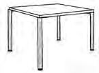 00 48" Square Table, 25"H 140 2B-J40-S00 $ 1,730.00 60" Square Table, 25"H 225 2B-J11-S00 $ 1,171.00 30" x 36" Table, 25"H 70 2B-J12-S00 $ 1,197.00 30" x 42" Table, 25"H 80 2B-J13-S00 $ 1,217.