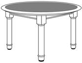 00 32 3/4" Square Table, Round Legs, 29"H 100 CH-R37-S00 $ 1,910.00 44 3/4" Square Table, 29" H 100 CH-R54-S00 $ 2,034.00 50 3/4" Square Table, Round Legs, 29"H 100 CH-R94-S00 $ 1,943.