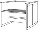 00 S/F Adder, 32 1/2" x 49 3/4" x 49" H 145 Double Faced Information Access Carrels/Workstations 36" Wide Work Surface