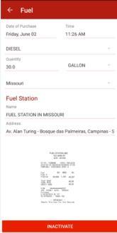 Step 3 Select a fuel purchase in the list and tap to review. Step 4 Check the information.