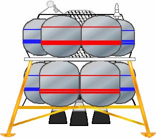Reusable LTV performs transfer of propellant from the Lunar Surface to LLO and back - Assumed 1860 m/s of Delta-V required for one-way transfer - LOX/LH 2 propellant with an O/F mixture ratio of 5.