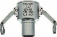 Kamlok Quick Couplings and Plugs DIN EN 14 420-7 (formerly DIN 2828) of stainless steel 1.4401 electro polised Hig quality, roust couplings acc.