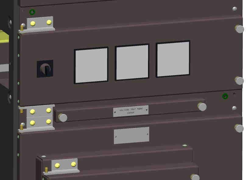 Test point access operation On all panels that have circuit breakers or inline switches test points are integrated in to the panel design.