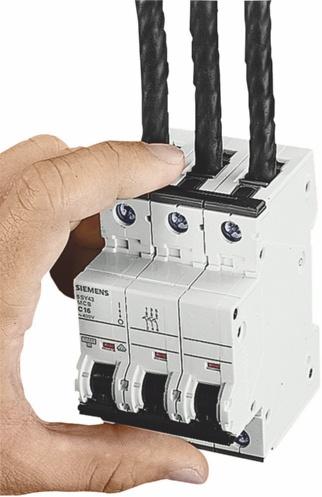 For industrial applications and in plant engineering, miniature circuit breakers can be supplemented with additional components, such as auxiliary switches, fault signal contacts, shunt trips,