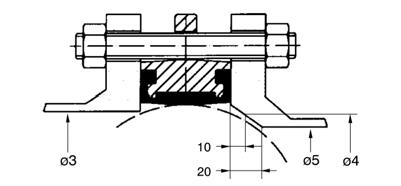 The flange dimensions indicated in the table apply to all body types. Installation between loose plate flanges with lap joint stub ends is not permitted. Dimensions DN NPS Optimum Ø Max.