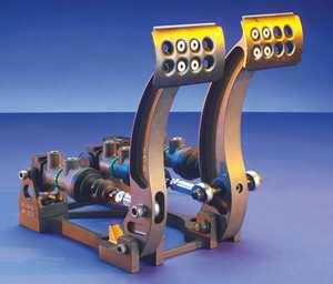 Floor Mounted Push Type - CP5509-1 - Twin Pedal with Trunnion Balance Bar This is a general purpose floor mounted pedal box which utilises the latest high efficiency CP5854 push type master cylinders.