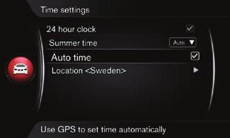 How do I adjust the clock? In the normal view for the MY CAR source, press OK/MENU. Select Settings > System options > Time settings.