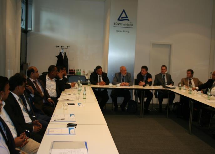 The programme started with a welcome dinner on 20 th November 2011 at Cologne. Day 1 (21 st November 2011) : On 21 st November, delegation has visied TUV Rheinland Head Quarters at Cologne.