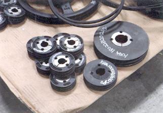 Pulleys with taper lock bush allows for convenient dismantling and