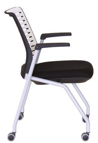 the seat and durable poly padded arms flip up.