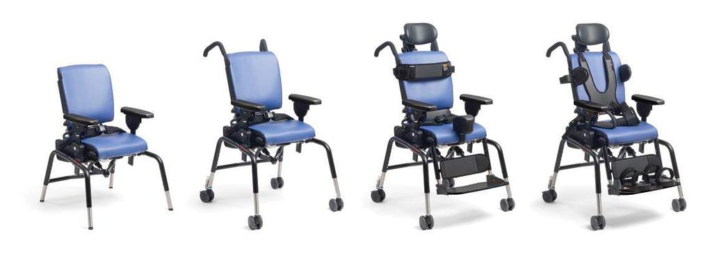 Pads Contoured headrest Push handles Wide chest strap Abductor Backrest fi ller pad Footboard Required and optional