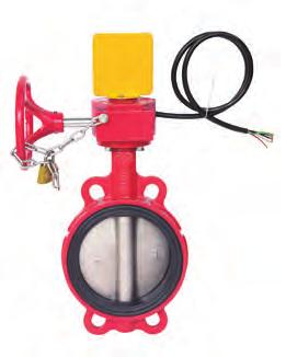 28 Wafer Butterfly Valve with Tamper Switch (XD371X), PN/16, UL Listed 1 Valve Body EN-GJS-450- XD371X 2 Seat EPDM & Backing NBR/Fluororubber&Backing EPDM/NBR Vulcanized on Valve Body Soft Seat in