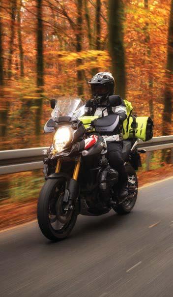 Ideal for faired Sports and Touring motorcycles. Anti-flap design is self-supporting under wind pressure.