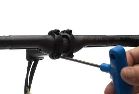 stem. Make sure that the cables leave the stem through the bottom of the stem clamp.