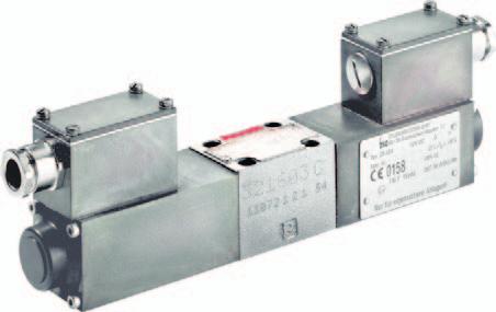Directional valves On/off valves Explosion protected hydraulic products 17 Directional spool valves, direct operated, with solenoid actuation WE 6../.B.
